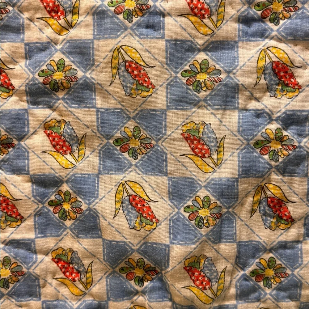 Source Unknown vintage  sunbonnet/Heart Quilt  38 x 56